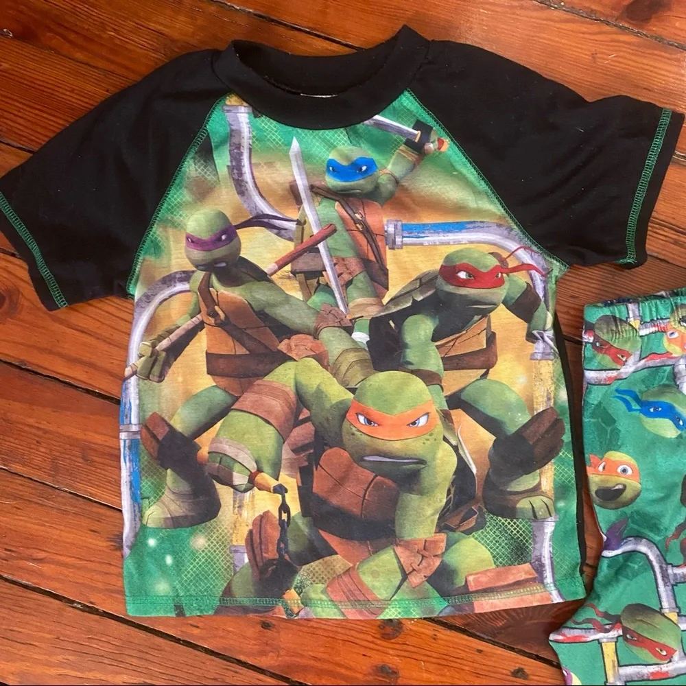 🧩 3/$20 Nickelodeon Teenage Mutant Ninja Turtles Pajama Set Size 8